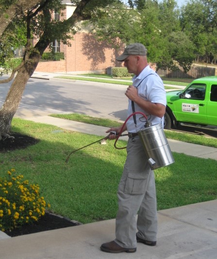 Treating the yard is part of our pest control services.